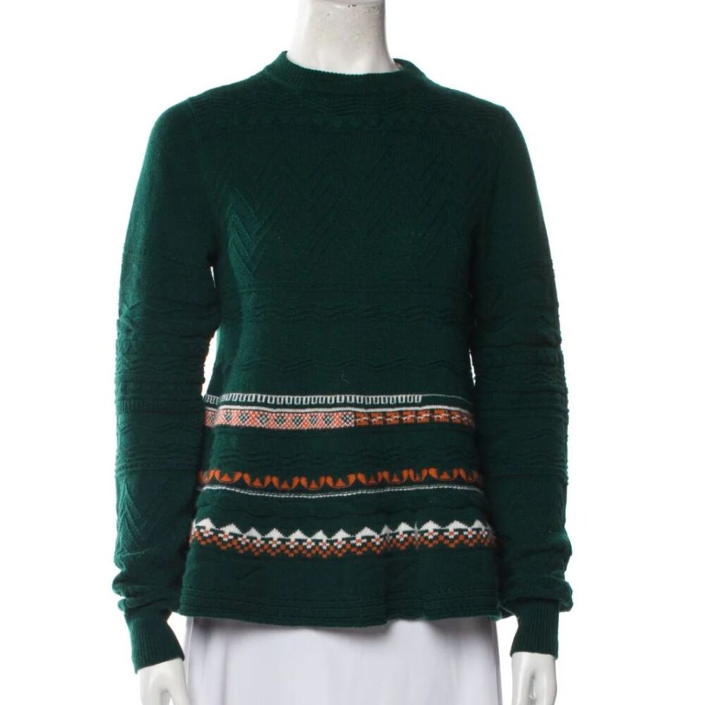 NWT HIGH USE 100% Virgin Wool Striped Sweater retail $763 Made in Italy